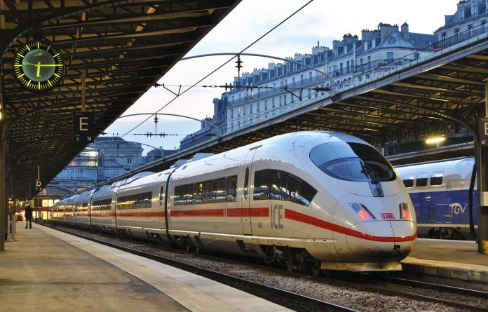 DB Bahn Intercity Express ICE train DB Bahn Intercity Express ICE train