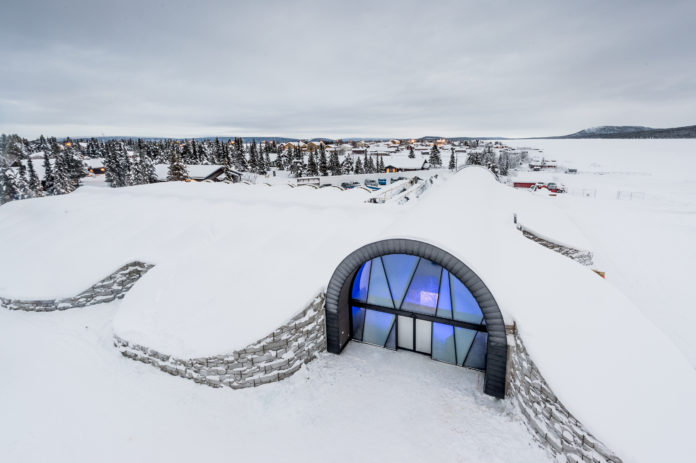 Entrance of Icehotel 365 Entrance of Icehotel 365
