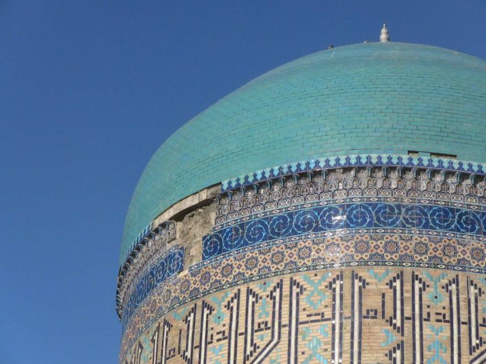 Tilework on the Mausoleum of Khodja Ahmed Yassawi, Kazakhstan Tilework on the Mausoleum of Khodja Ahmed Yassawi, Kazakhstan