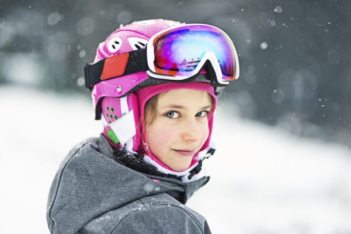 Young girl in ski gear Young girl in ski gear