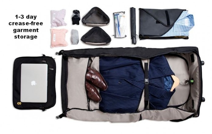 tri fold luggage