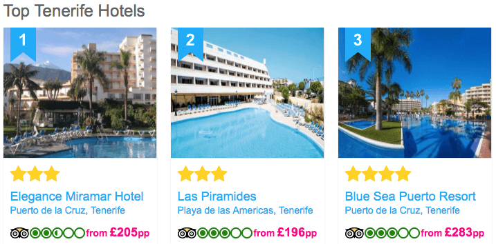 loveholidays Top Tenerife Hotels