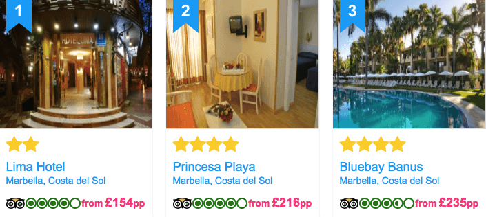 loveholidays top Marbella hotels 1-3