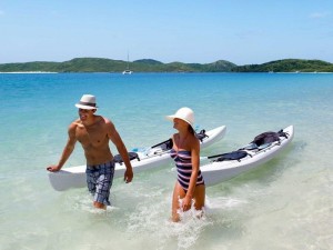 Kayaking at Whitehaven Beach