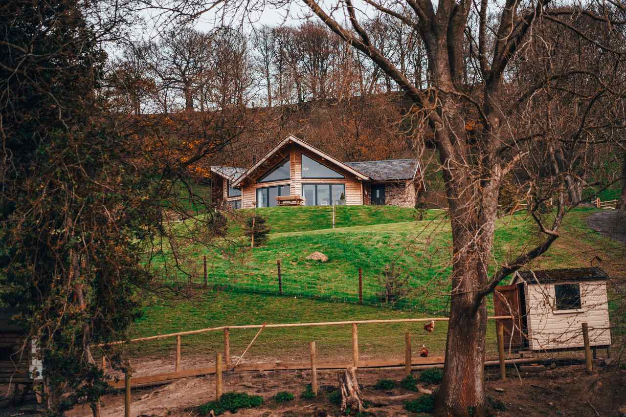 Shepherd’s Rest lodge, Llandyssil, Powys, Wales