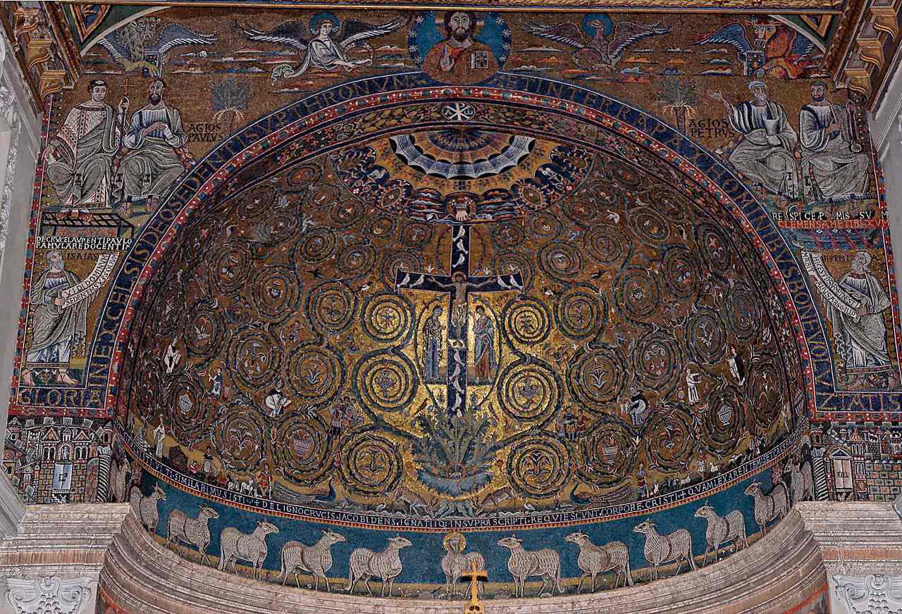 Apsis mosaic in the Basilica of San Clemente Rome