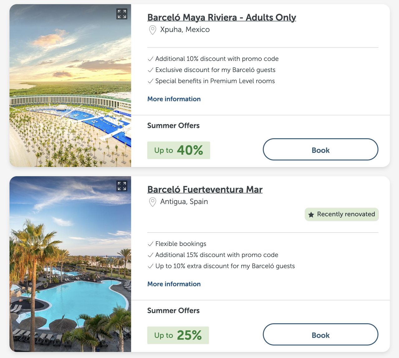 Barcelo Up to 40 off hotels PLUS an extra 10 off with code
