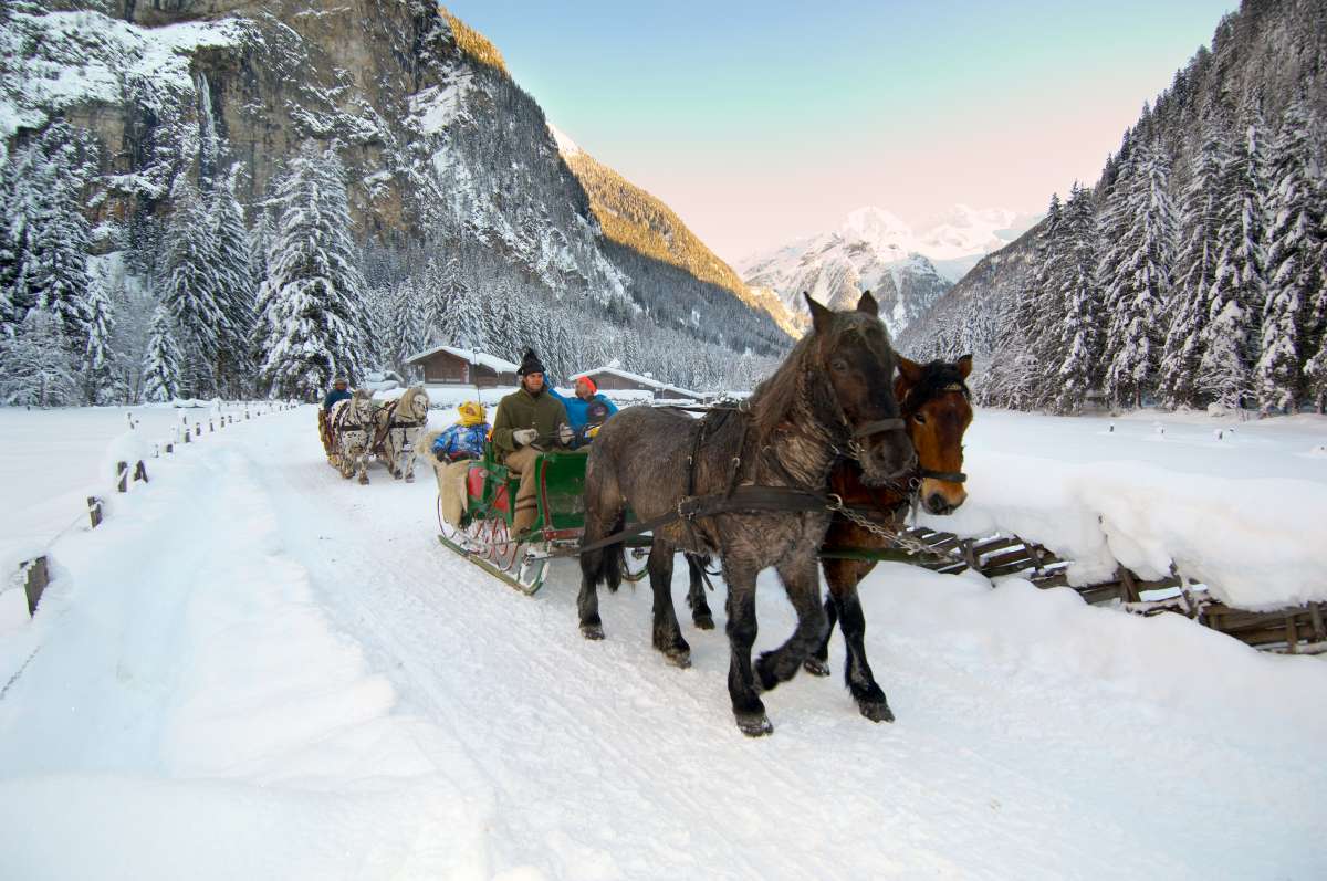 Bad Hof, horse drawn sleigh