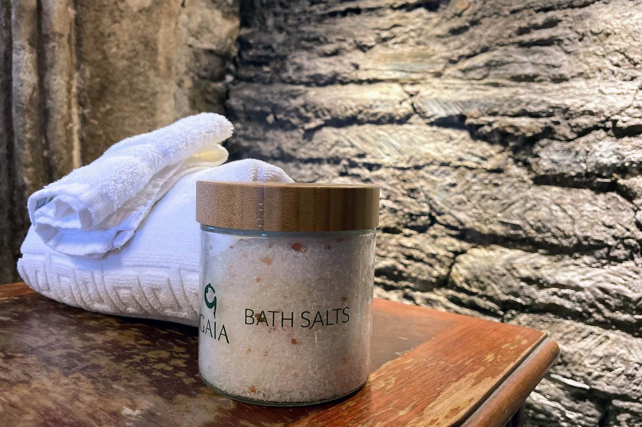 Bath salts at Boringdon Hall