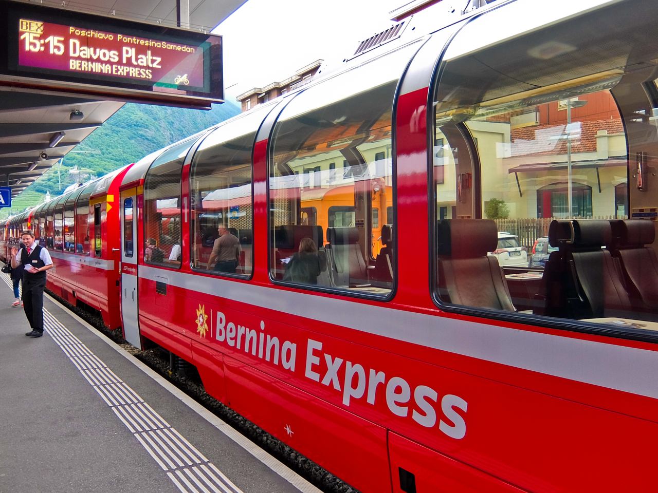 Bernina Express Train in Tirano