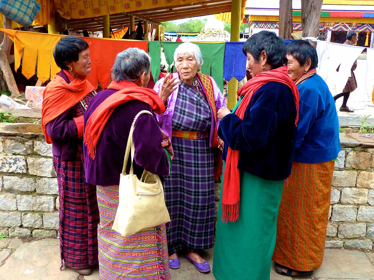 Locals still wear their national costumes as their daily attire