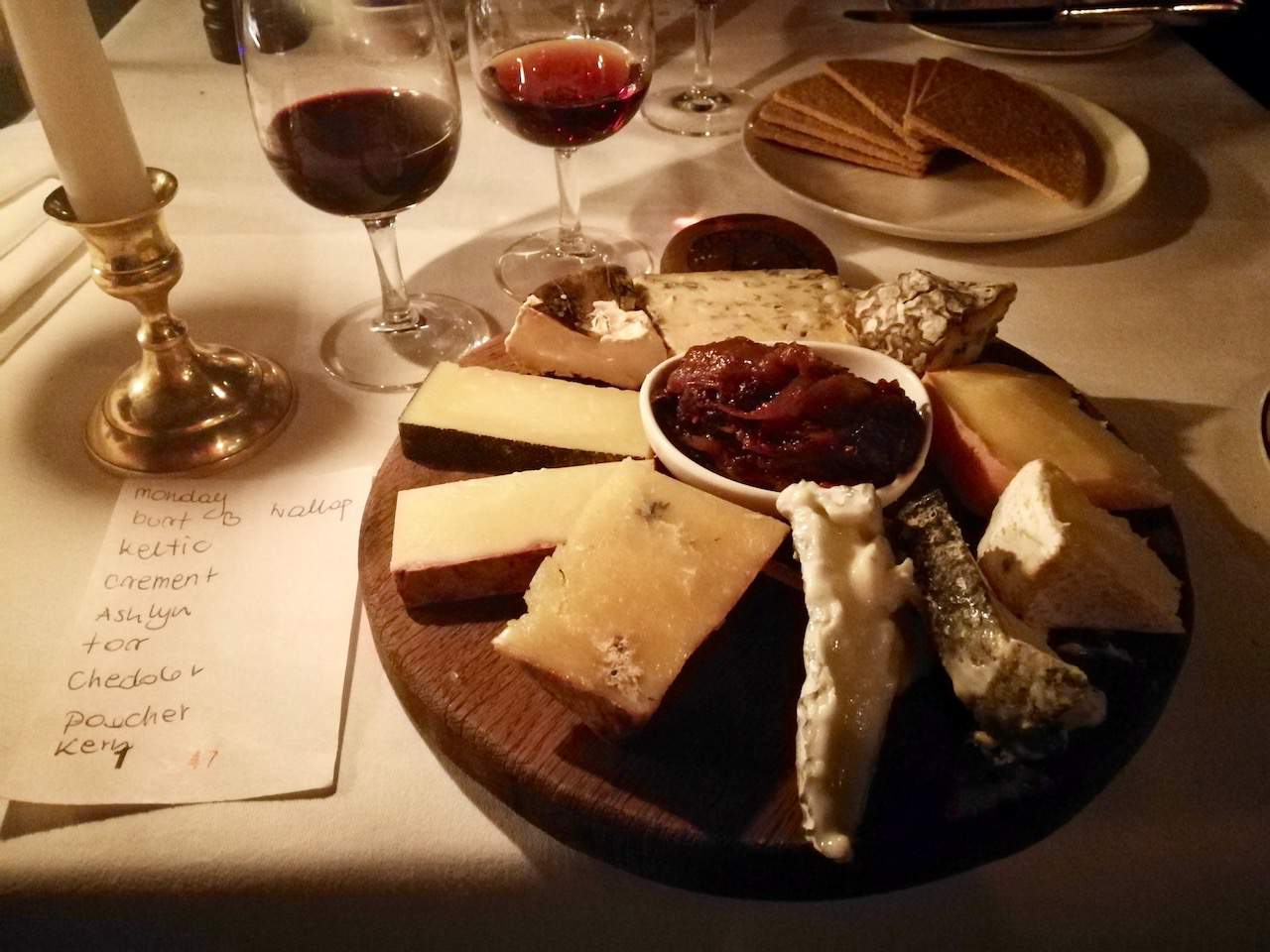 Boisdale of Mayfair cheese board