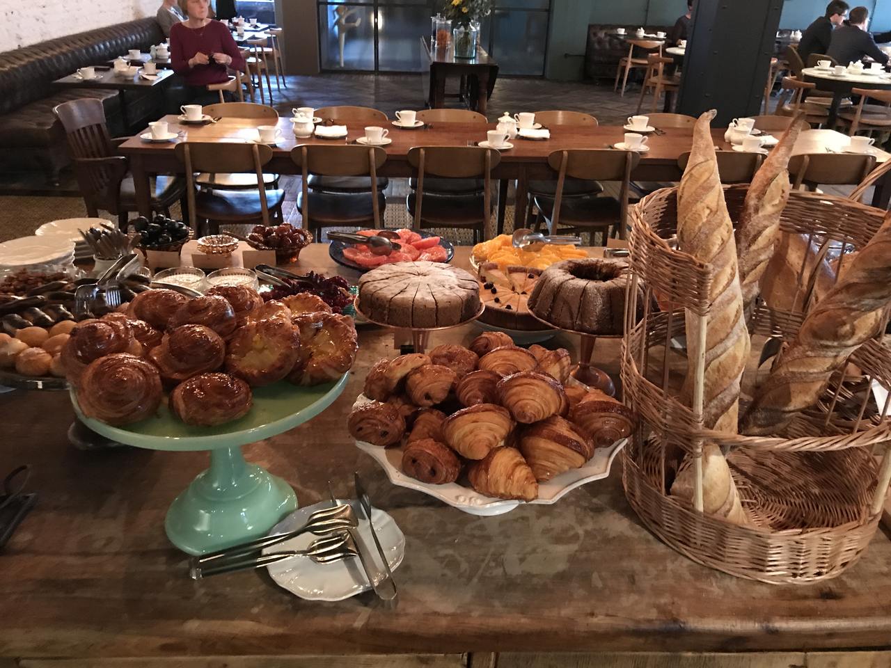 Breakfast spread at Rooms Hotel, Tblisi, Georgia