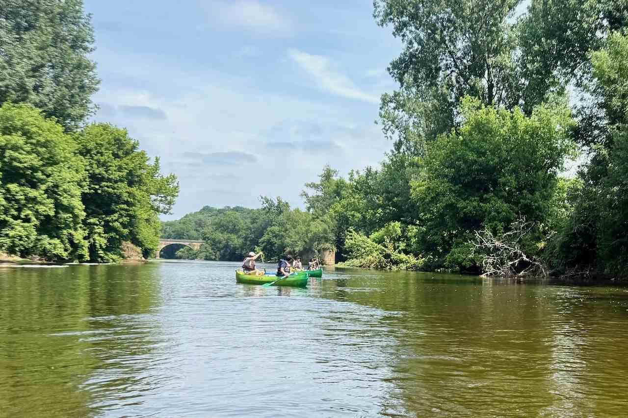 Canoeing on the Vézère River in the Dordogne