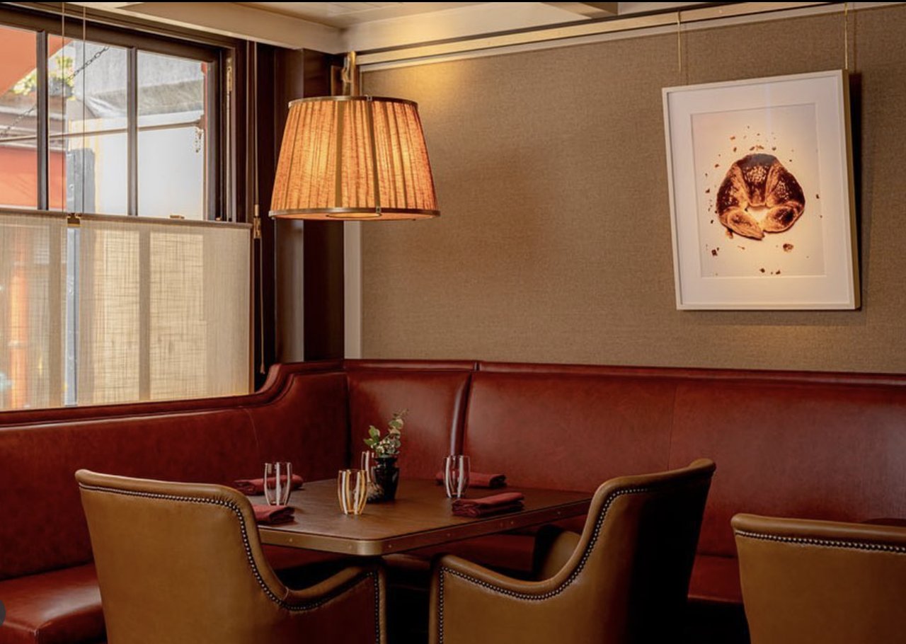 Demur leather upholsted seating at The Cocochine