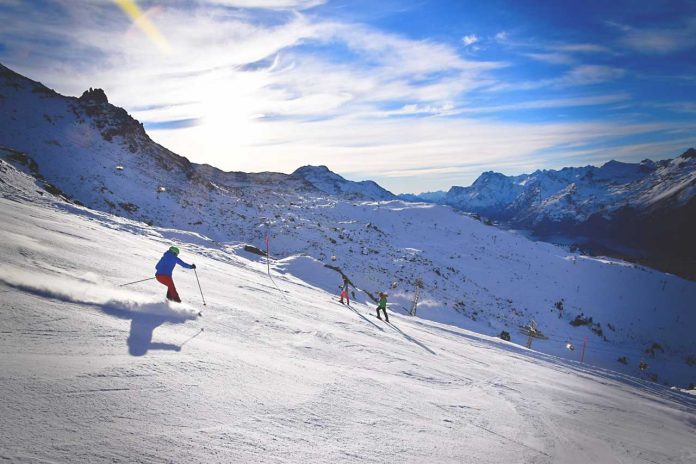 Corvatsch St Moritz skier Corvatsch St Moritz skier