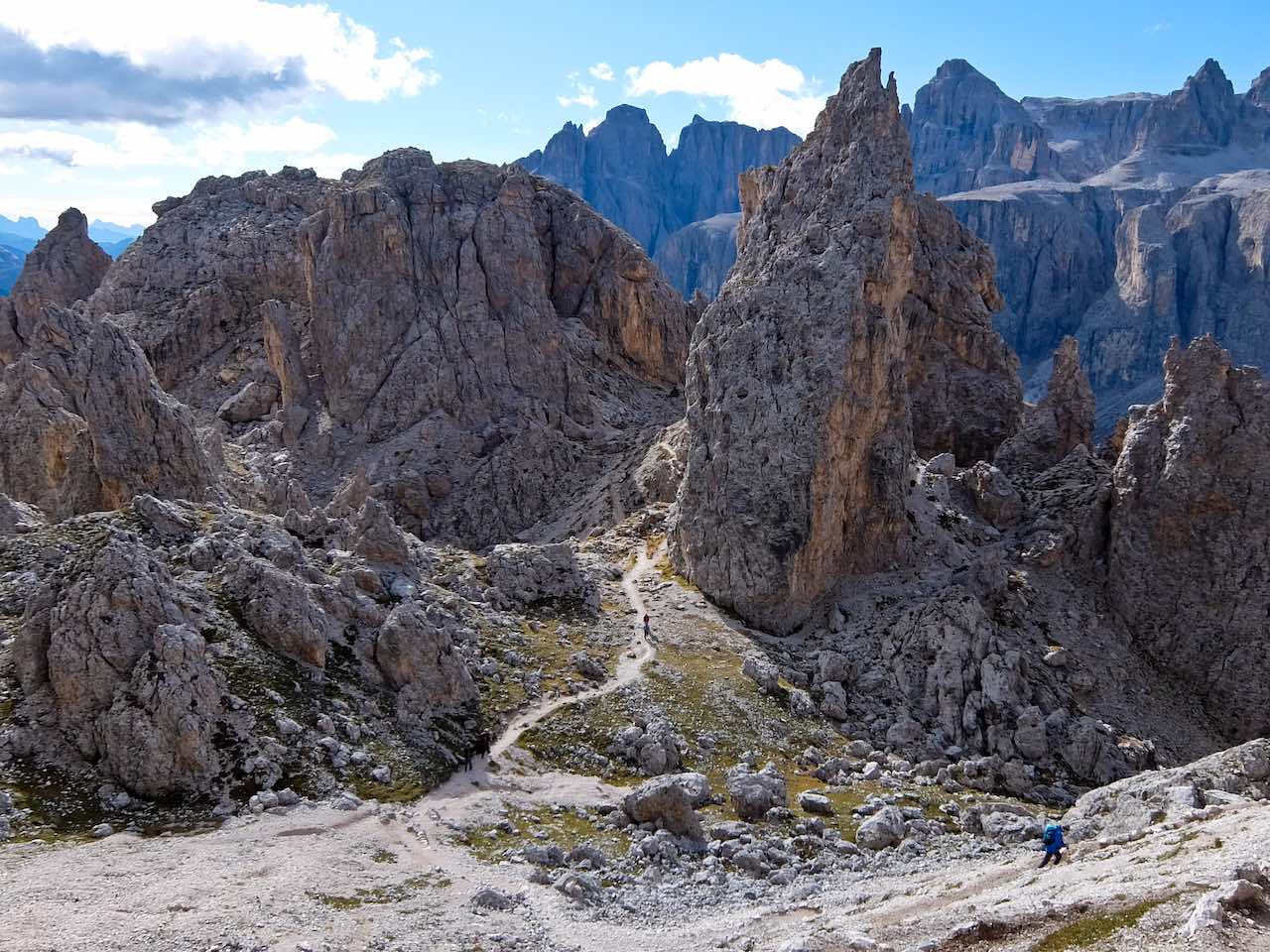 Crown of Gardena - Descending to Passo Gardena