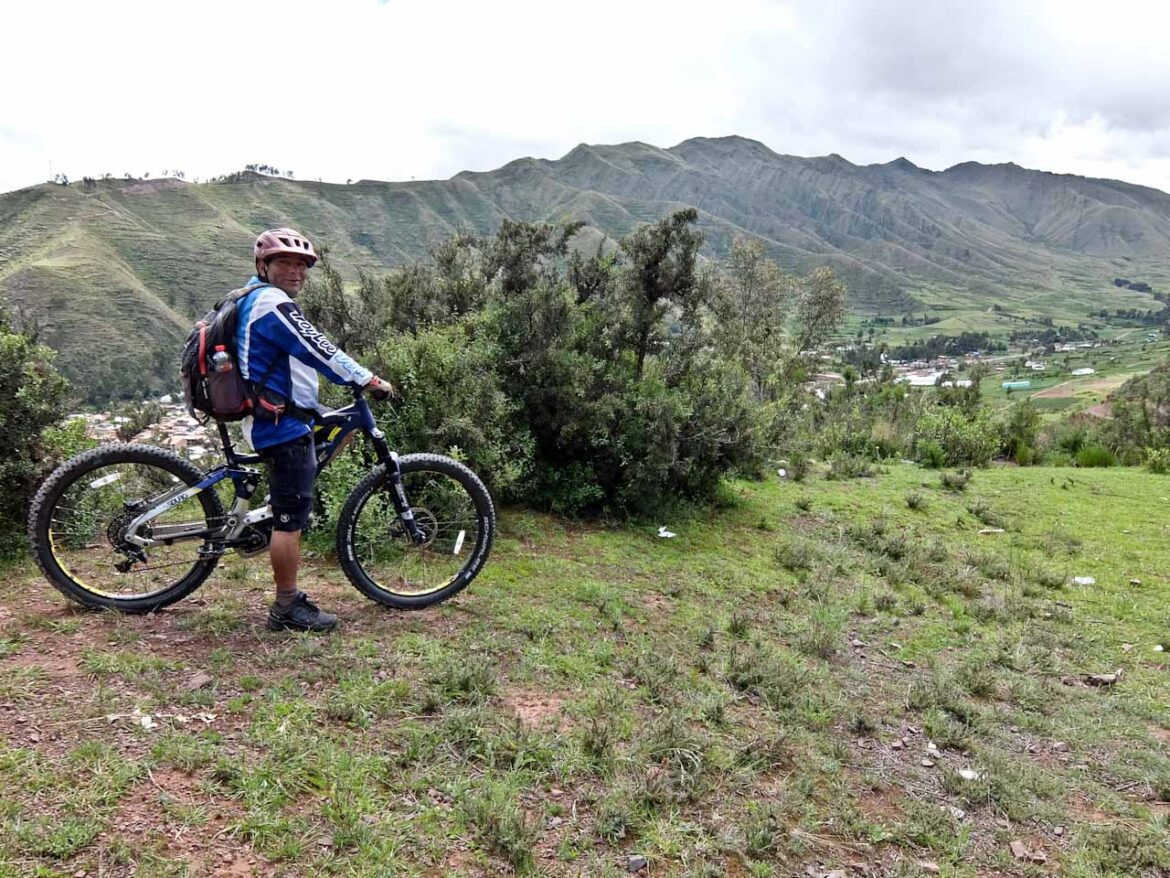 biking around hill area