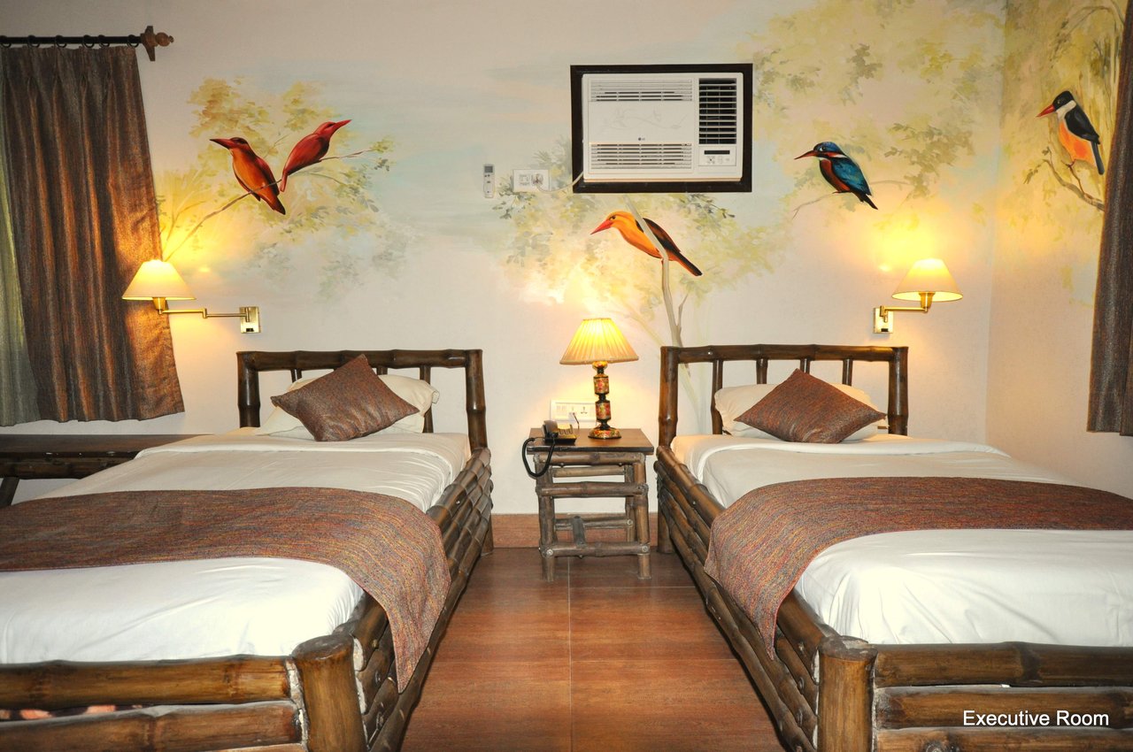 Sunderbans Tiger Camp Executive Room with mural