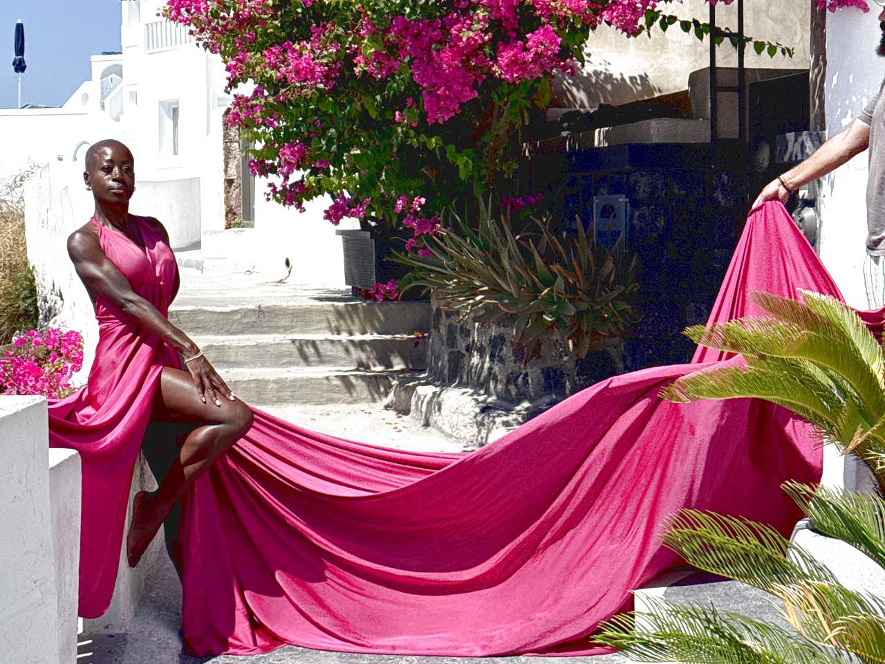 Flying dress shoot