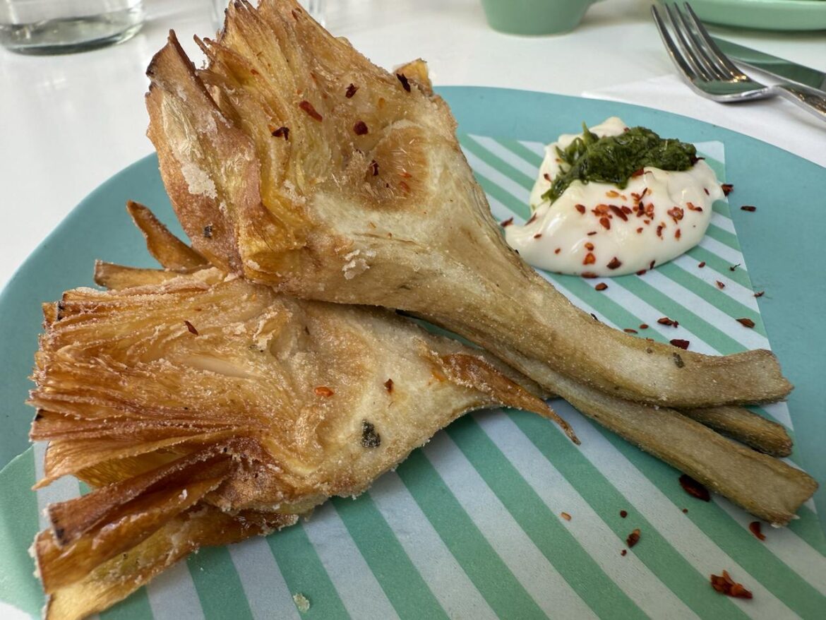 Carciofi Fritti Fried Artichokes, Aioli, Salsa Verde