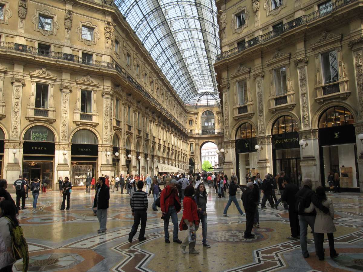 A Louis Vuitton Outlet At Galleria Vittorio Emanuele II, Milan