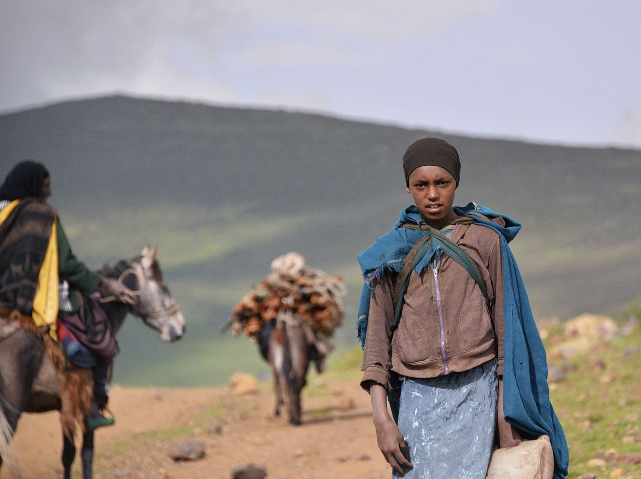 Ethiopian girl on the Sanetti Plateau