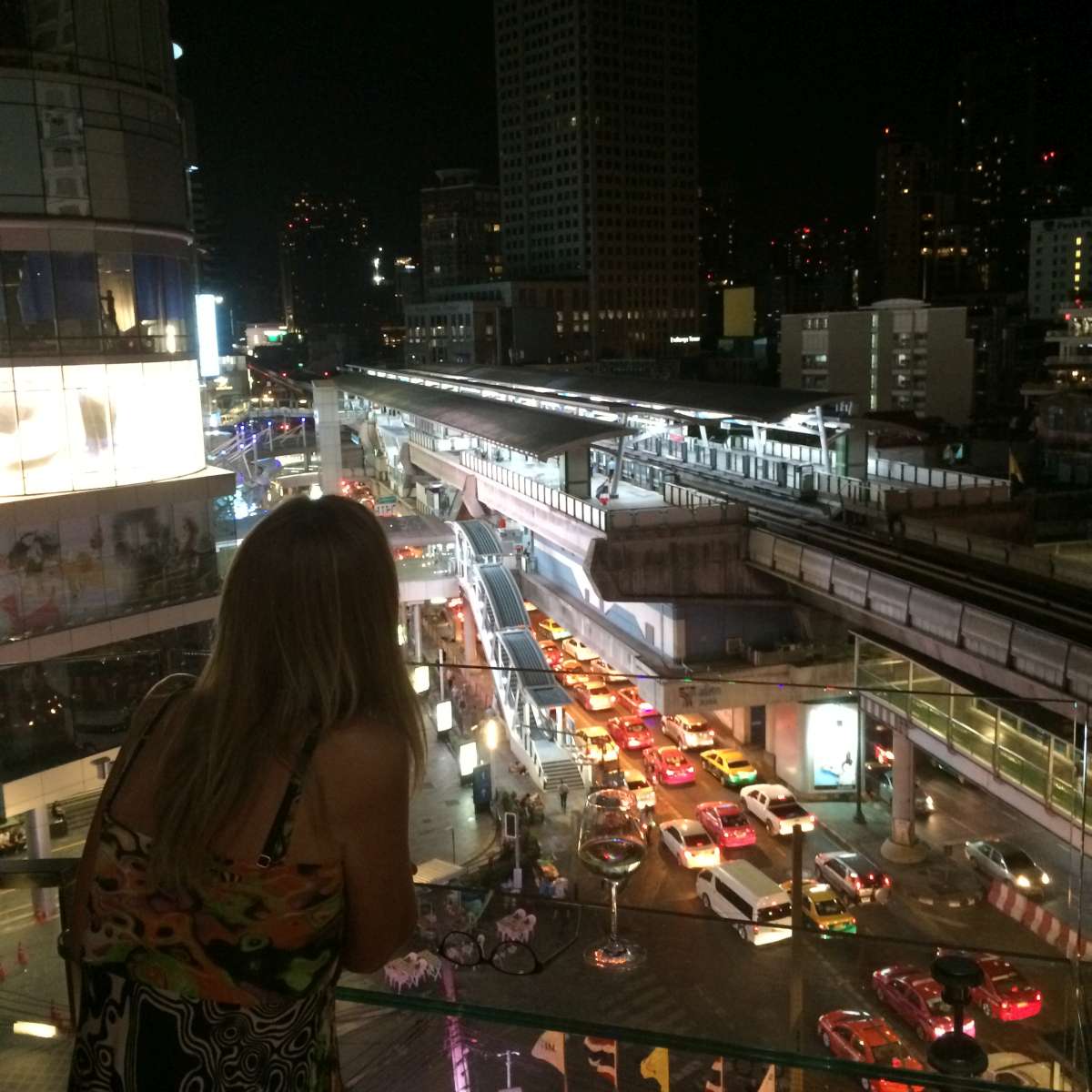 Bangkok by night from Zest Bar terrace at Westin Bangkok