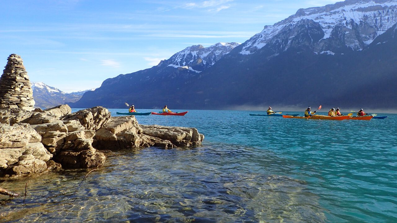 Pedalo ride on Lake Thun