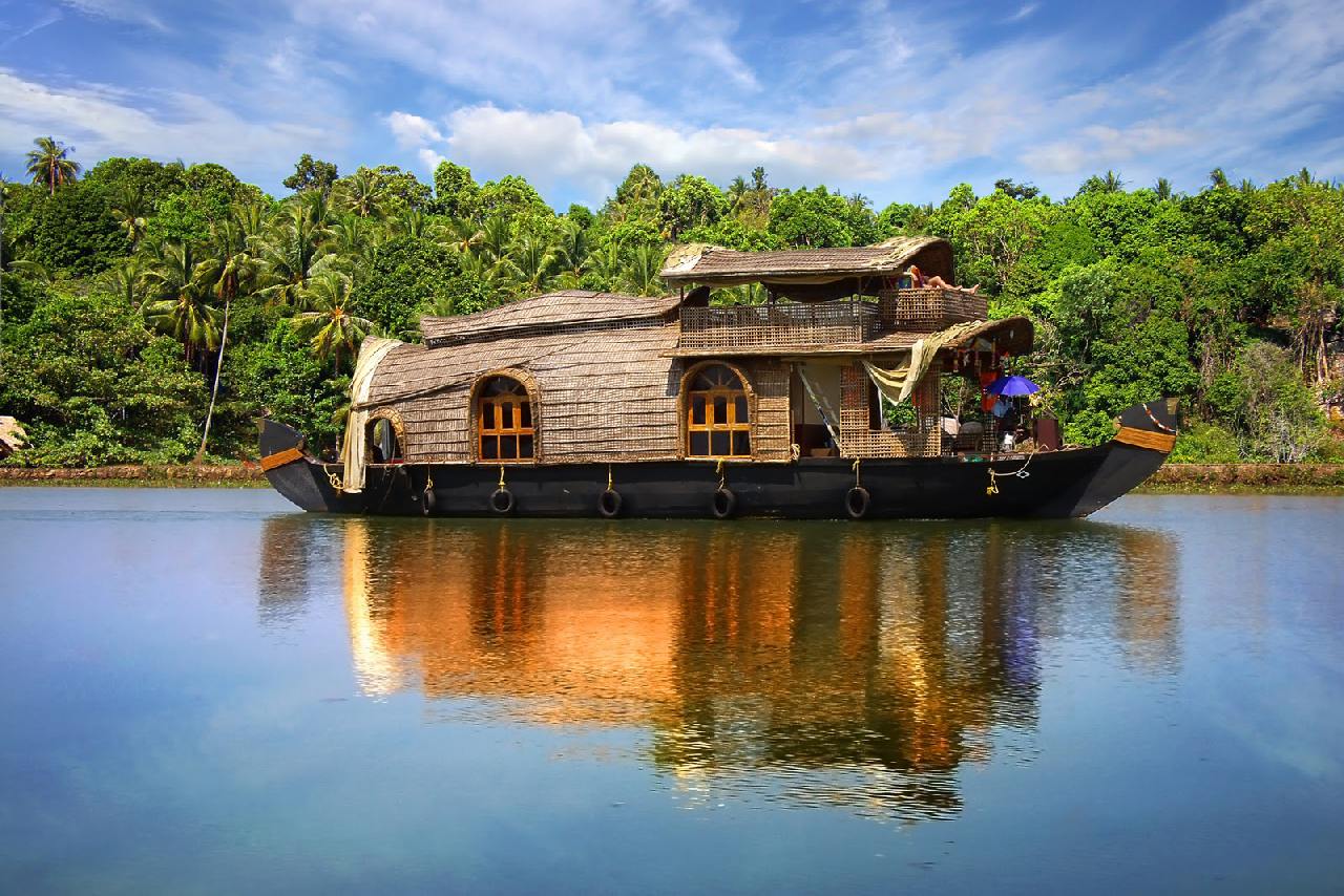 A houseboat on Kerala backwaters