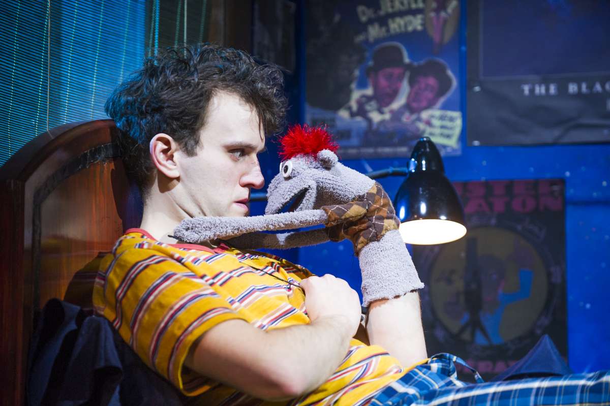 Harry Melling (Jason) and Tyrone in Hand To God
