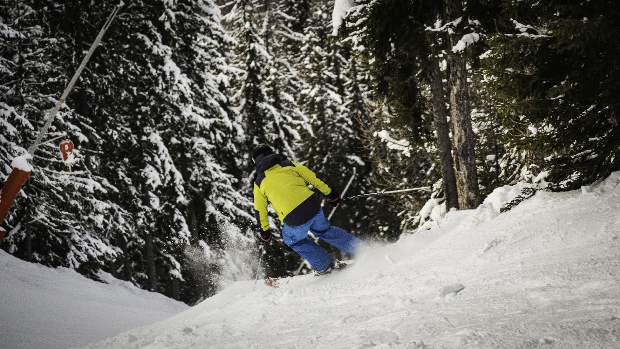 Skiing in La Plagne, France