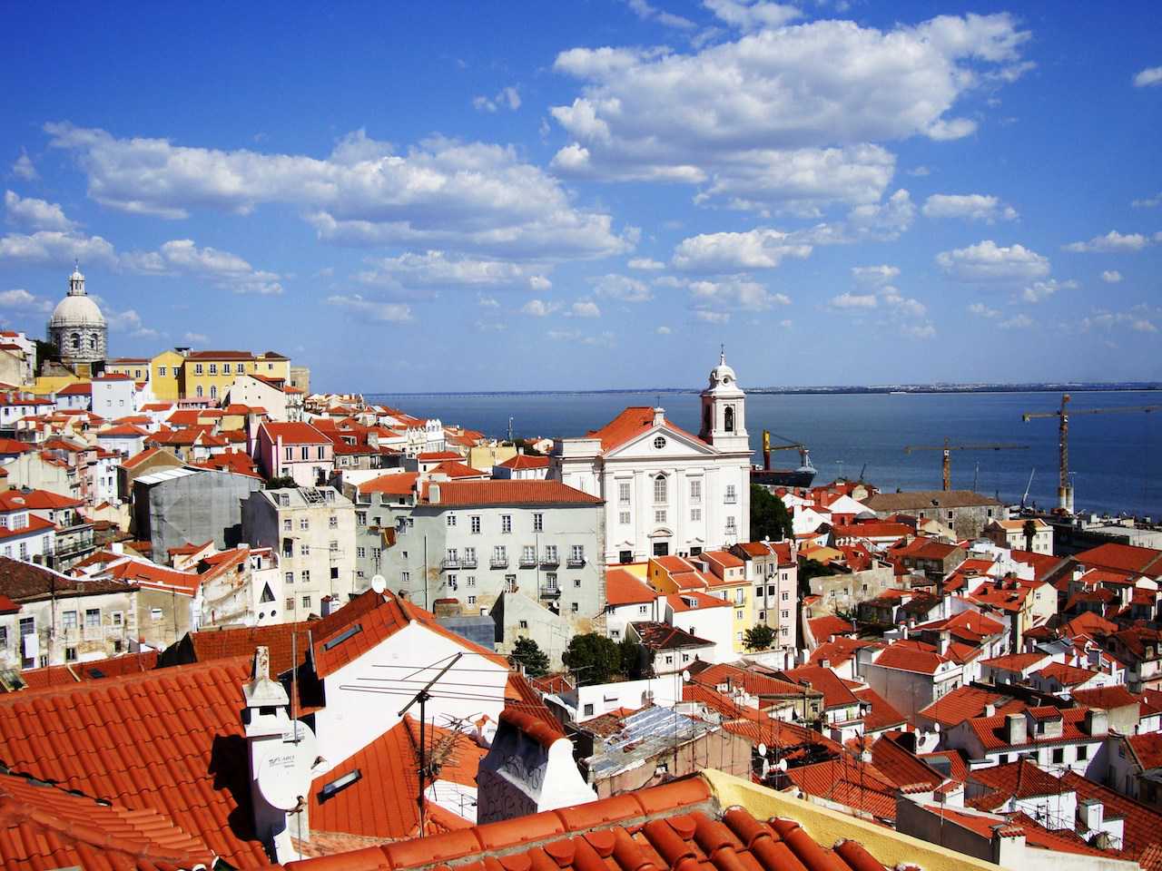 Lisbon, Portugal - view of the roofs