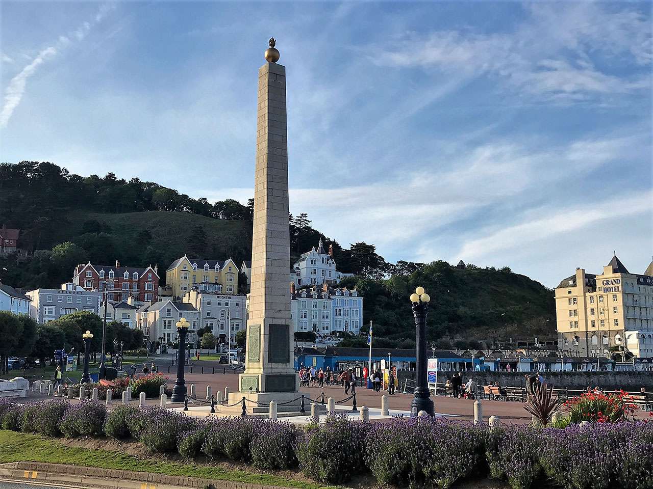 Llandudno war memorial on the seafront