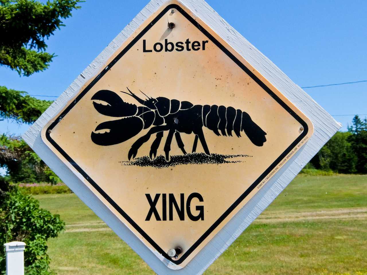 Lobster Crossing Sign
