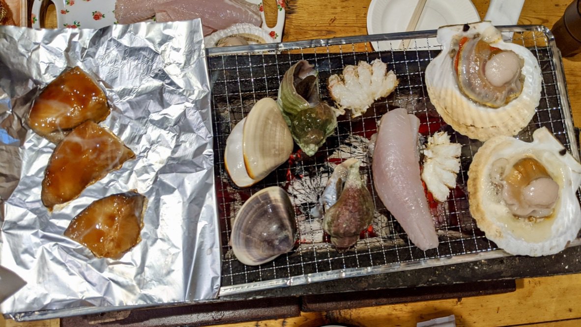 Lunch at Shichirin-mura at the Hasshoku Center