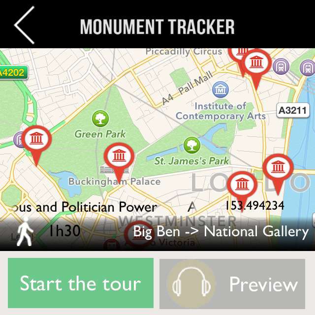 London Monument Tracker