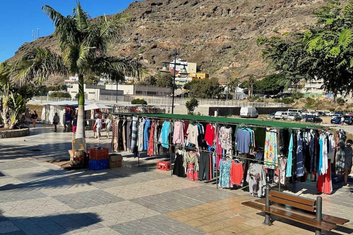Gran Canaria'daki Puerto de Mogan'daki Pazar