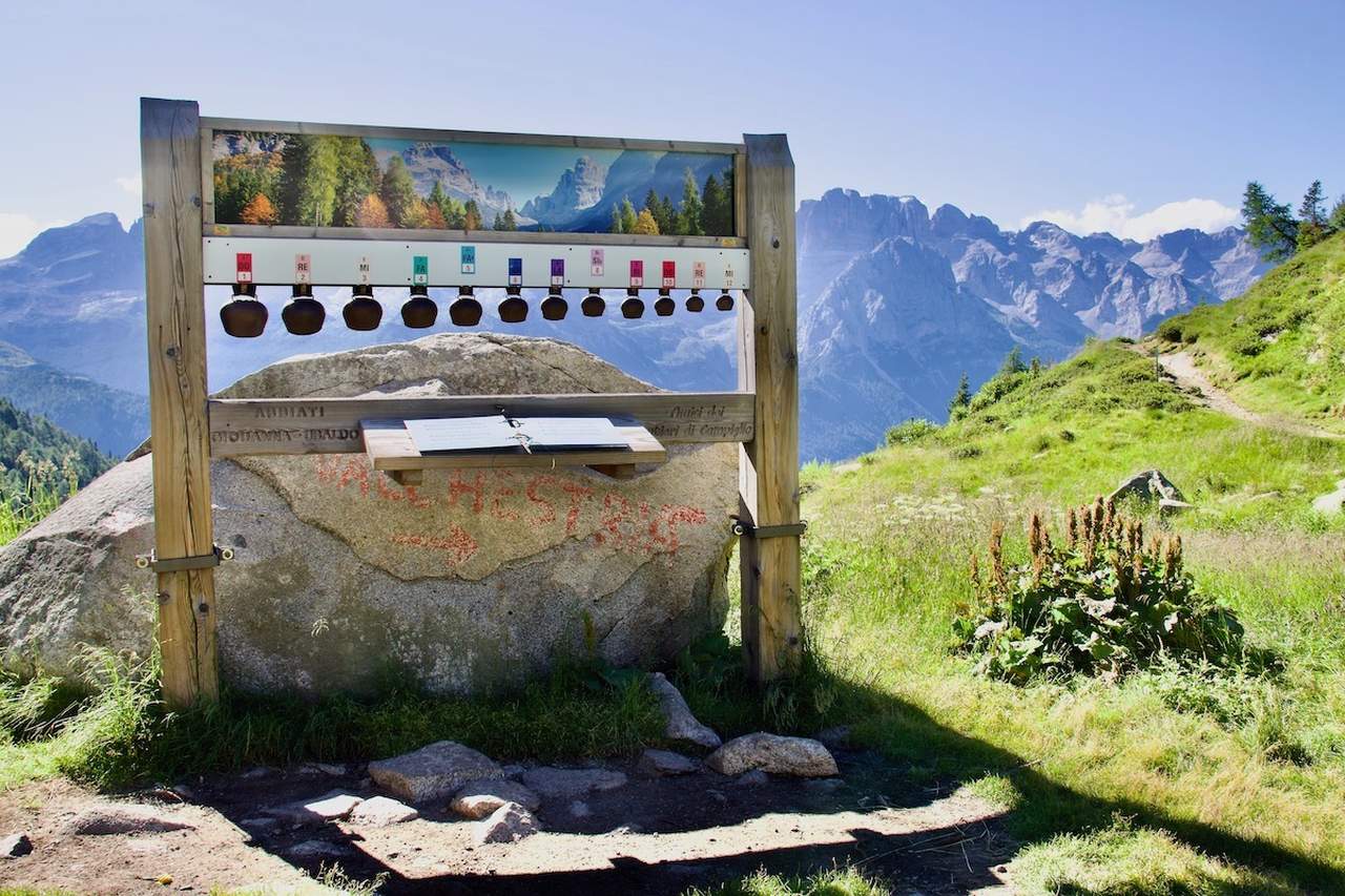 Musical Fun on the Path to Lago Ritorto above Madonna di Campiglio in Italy