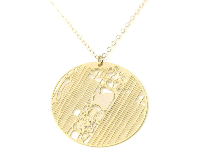 New York Central Park Urban City Map Jewelry By wearing your favorite city map you can remind yourself and friends about a special memory.