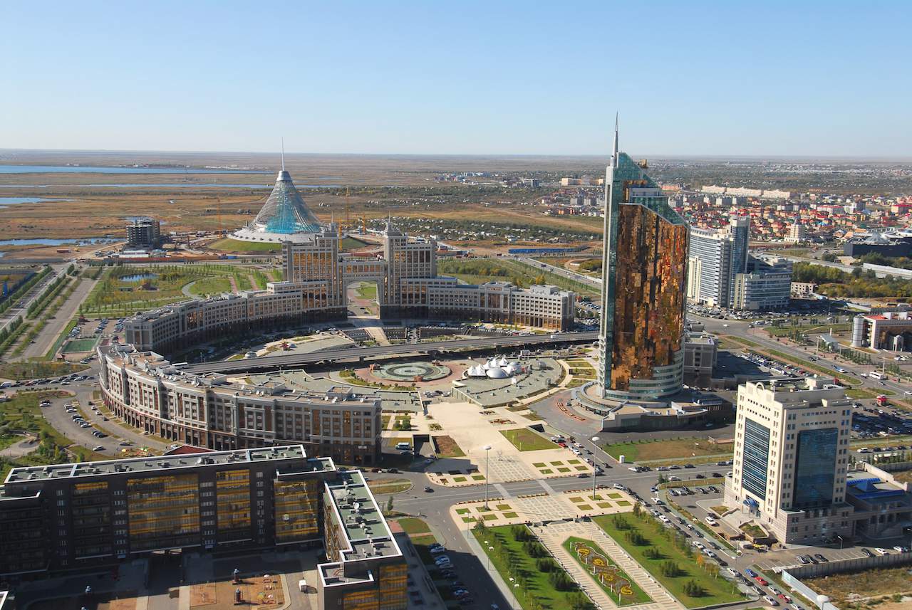 New construction in downtown Astana, Kazakhstan