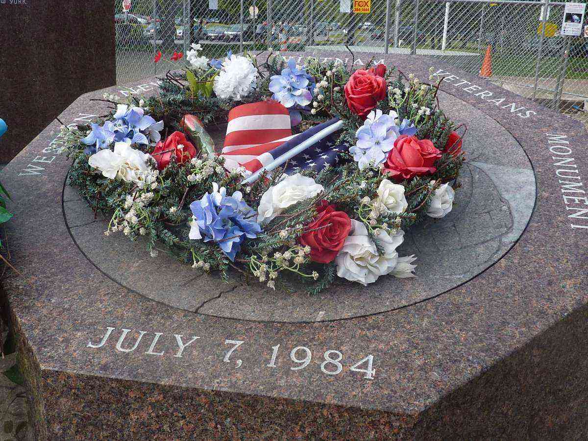 Veteran's memorial at Canalside
