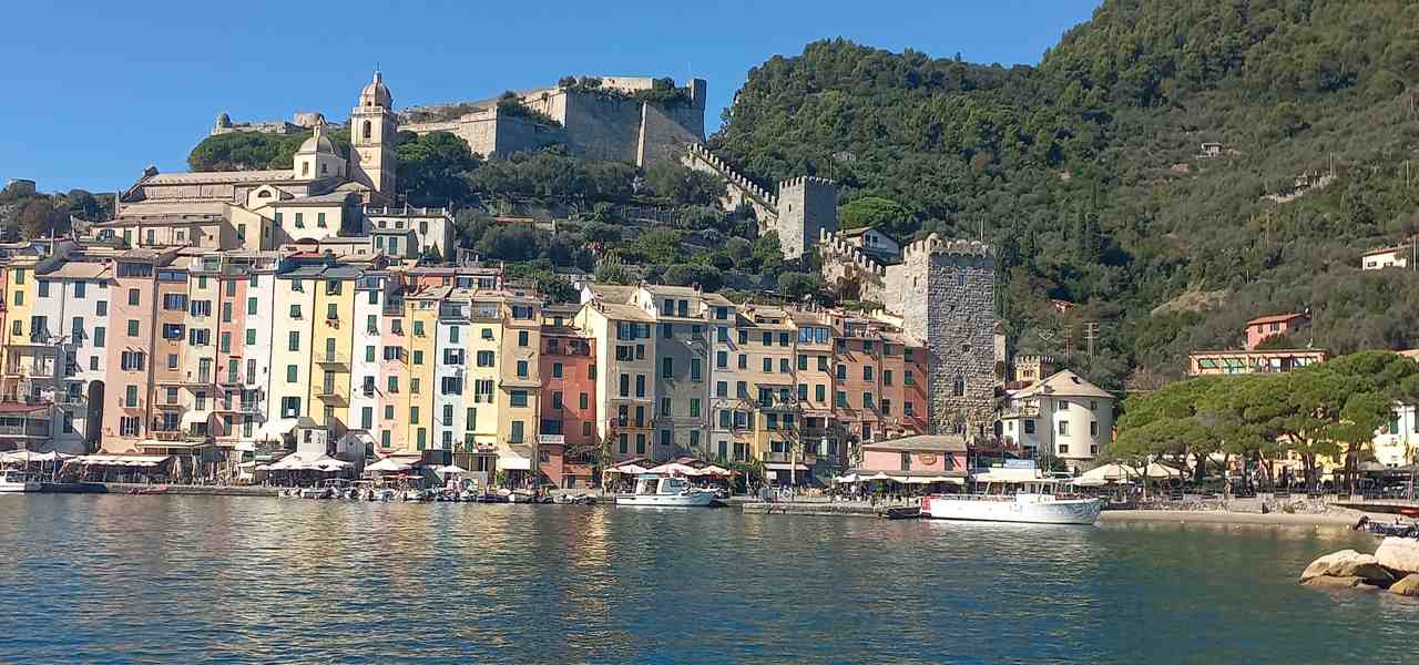 Portovenere viewed from Grand Hotel Portovenere, and a room with a view c Lisa Gerard-Sharp
