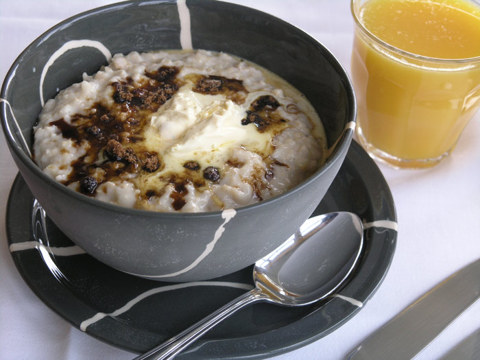 Porridge at Woodland's Bed and Breakfast Guesthouse