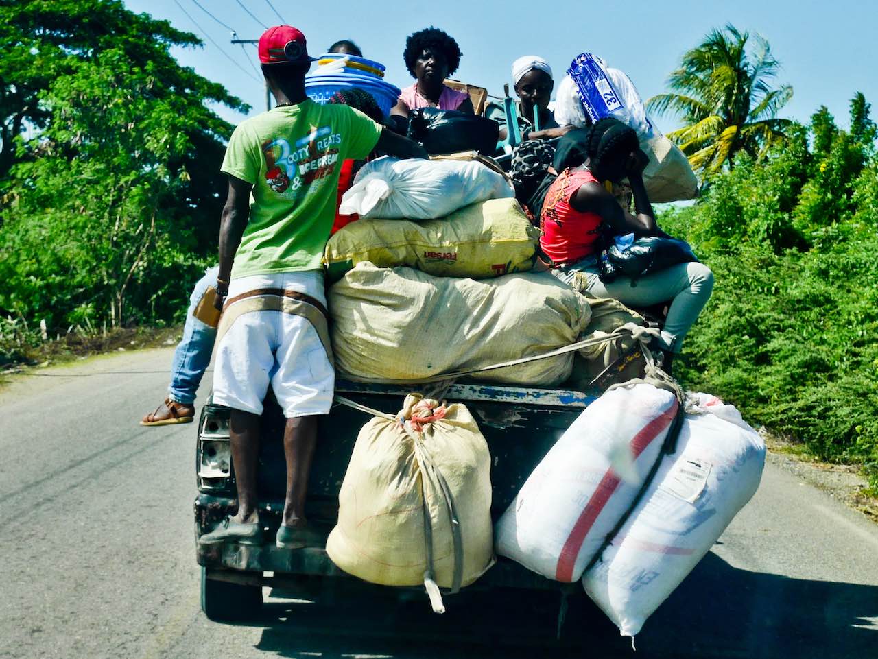 Haitians Returning from Market