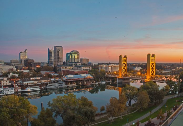 Sacramento Skyline at sunset