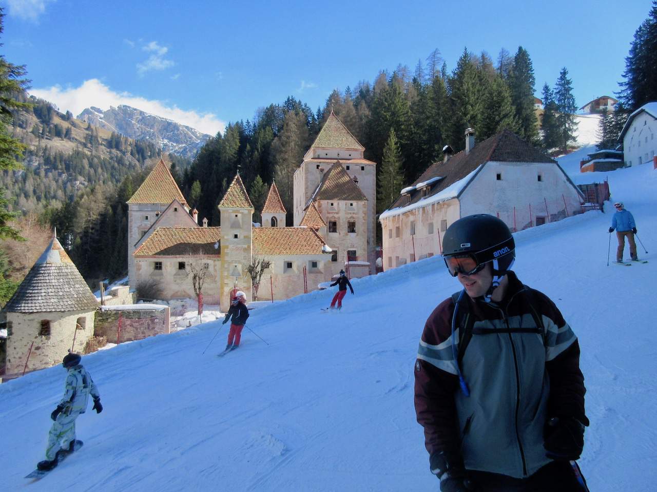 Saslong B ski run in Val Gardena