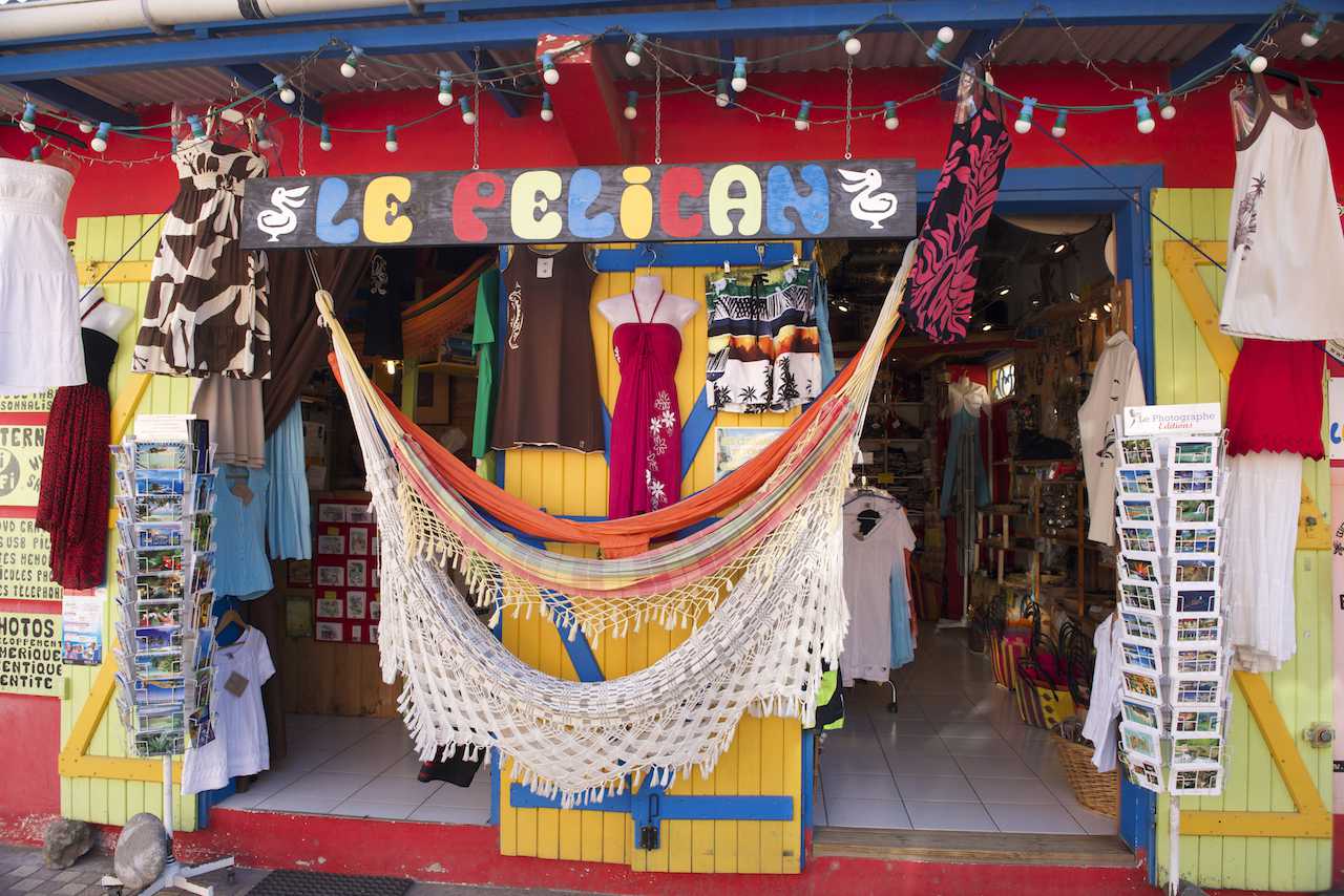 Shop in Deshaies, Guadeloupe where Death in Paradise is filmed
