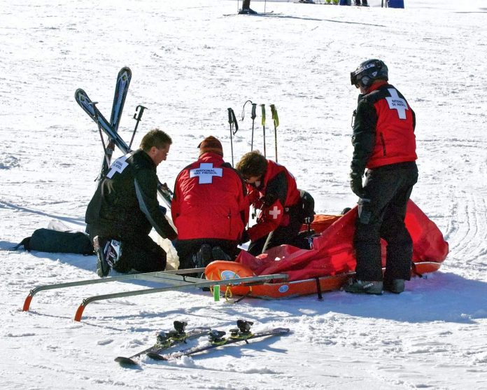 Accident on the slopes Accident on the slopes