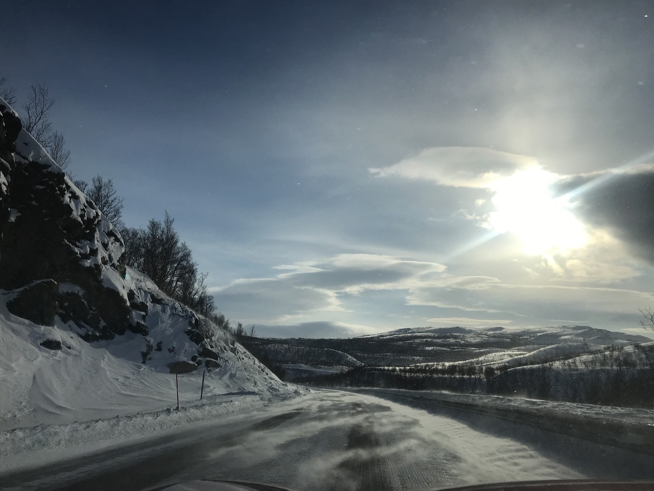 Spooky road in the Arctic circle